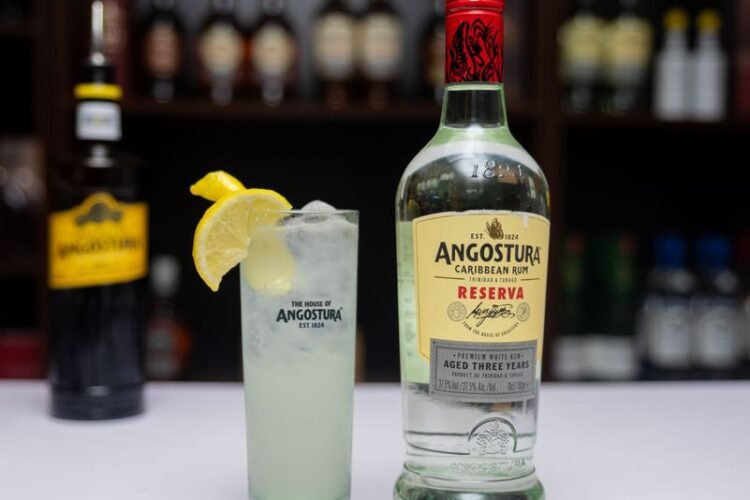 Guadeloupean White Rum and Lime Cocktail