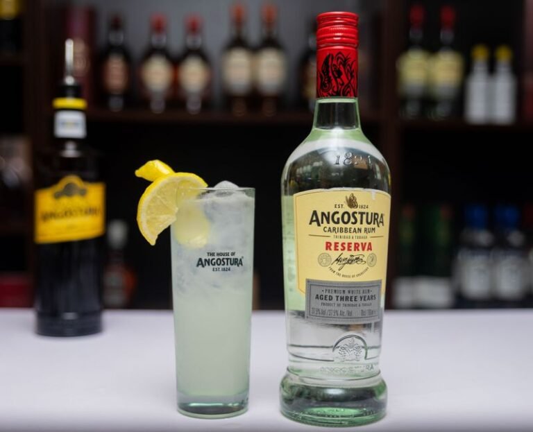 Guadeloupean White Rum and Lime Cocktail