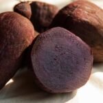 Guinean Boiled Taro with Spicy Palm Oil Dip