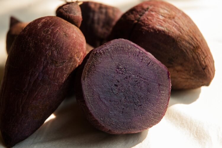 Guinean Boiled Taro with Spicy Palm Oil Dip