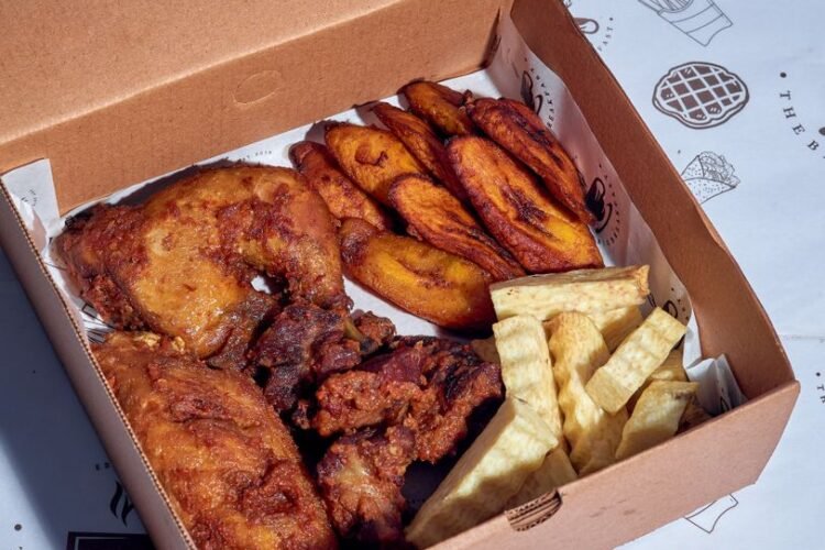 Honduran-Style Chicken with Fried Sweet Plantains