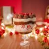 Hungarian Sponge Cake Trifle with Custard and Chocolate Sauce