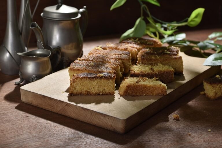 Indonesian Banana Leaf Steamed Cake with Banana Filling