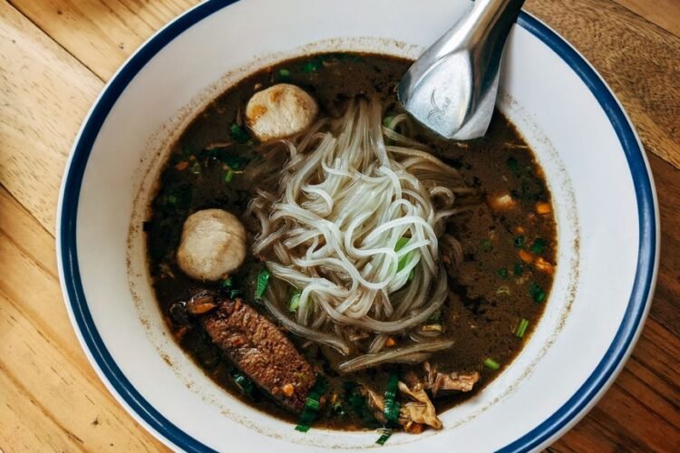 Indonesian Beef Meatball Noodle Soup