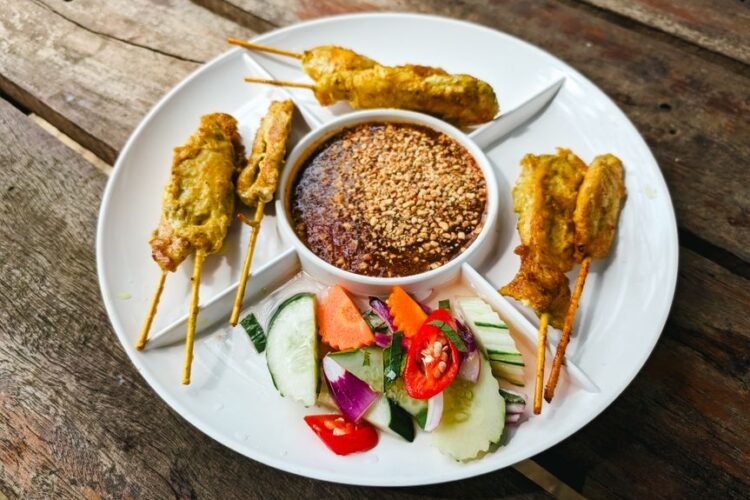 Indonesian Chicken Satay with Peanut Sauce