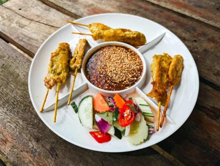 Indonesian Chicken Satay with Peanut Sauce