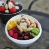 Indonesian Mixed Shaved Ice Dessert with Coconut and Palm Sugar