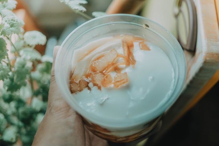 Indonesian Pandan Jelly Iced Dessert Drink