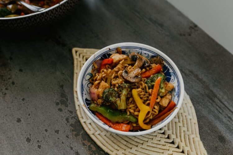 Indonesian Stir-Fried Egg Noodles with Chicken and Shrimp