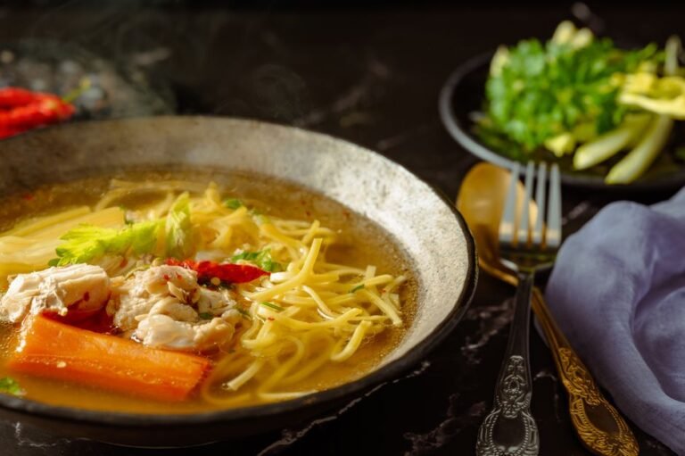 Indonesian Turmeric Chicken Noodle Soup