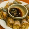 Indonesian Wet Spring Rolls with Garlic Sauce