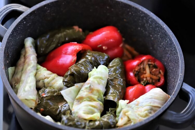 Iranian Stuffed Bell Peppers with Spiced Meat and Rice