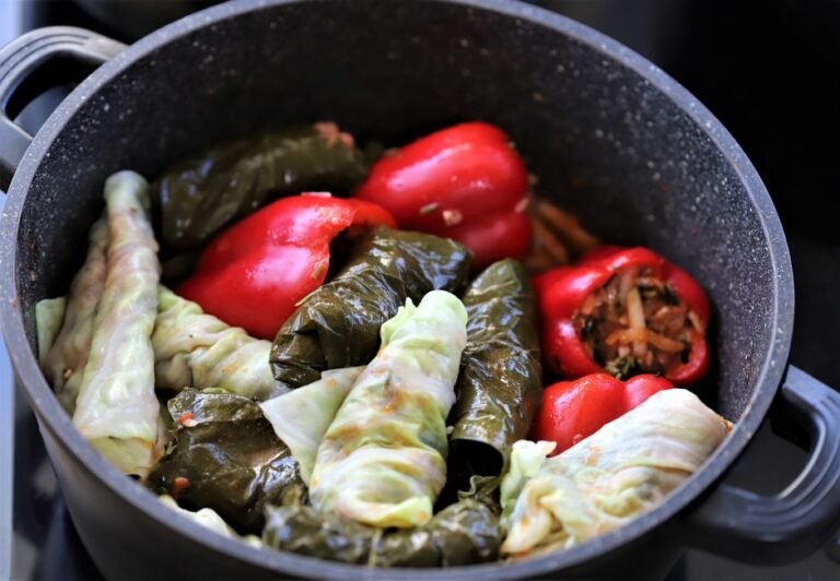 Iranian Stuffed Bell Peppers with Spiced Meat and Rice
