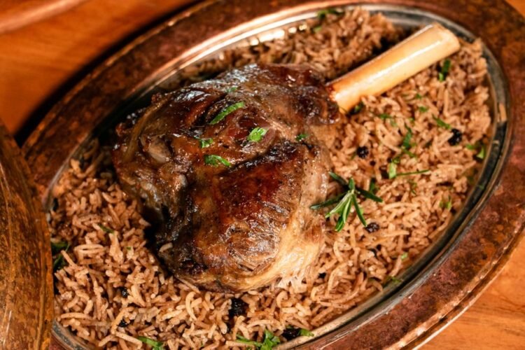 Iraqi Quzi Slow Roasted Lamb with Spiced Basmati Rice