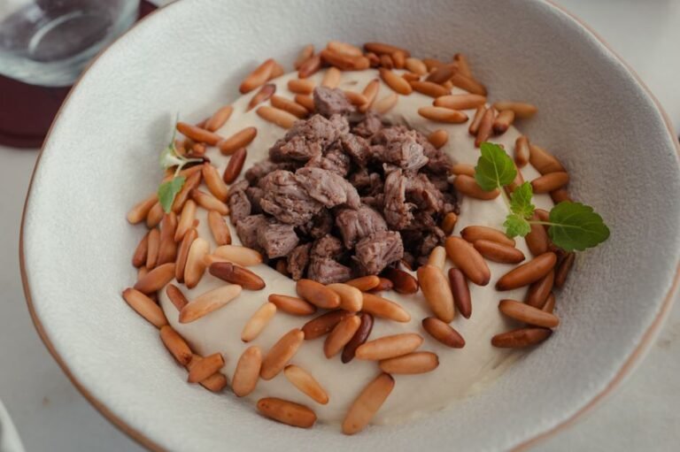Iraqi Toasted Bread Yogurt Bowl with Chickpeas