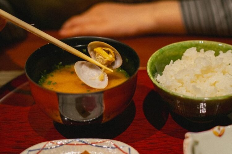 Japanese Chicken and Egg Drop Rice Soup