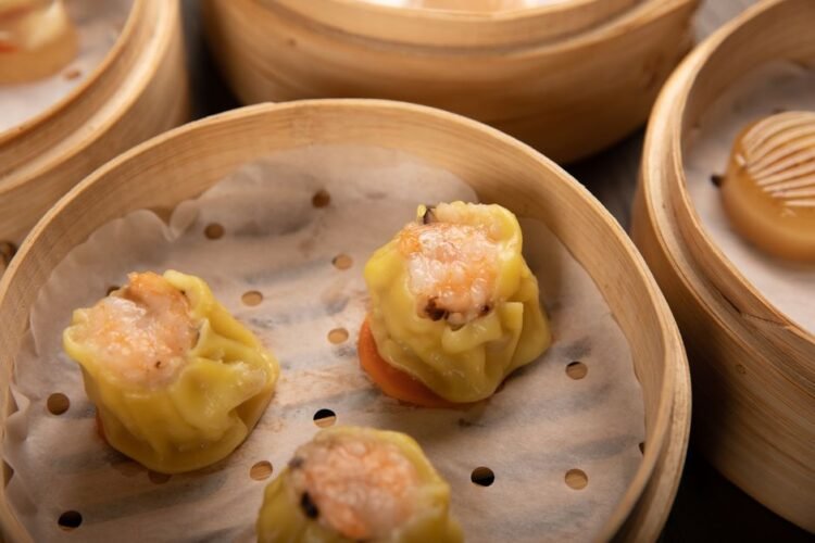 Japanese Pork and Shrimp Shumai with Ponzu-Karashi Dip