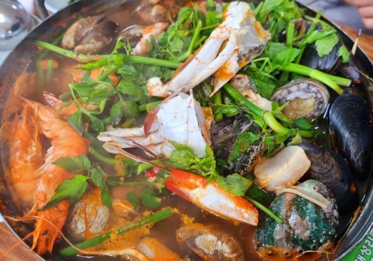 Japanese Steamed Seafood and Chicken Soup
