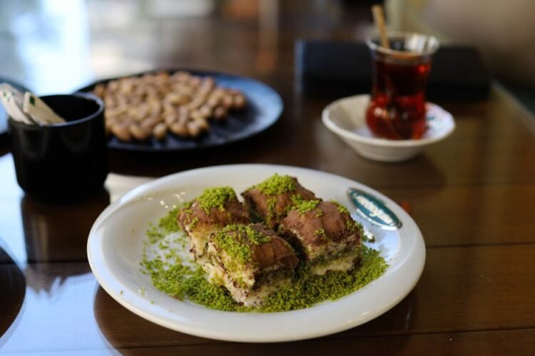 Kashmiri Pink Salt Tea with Pistachios