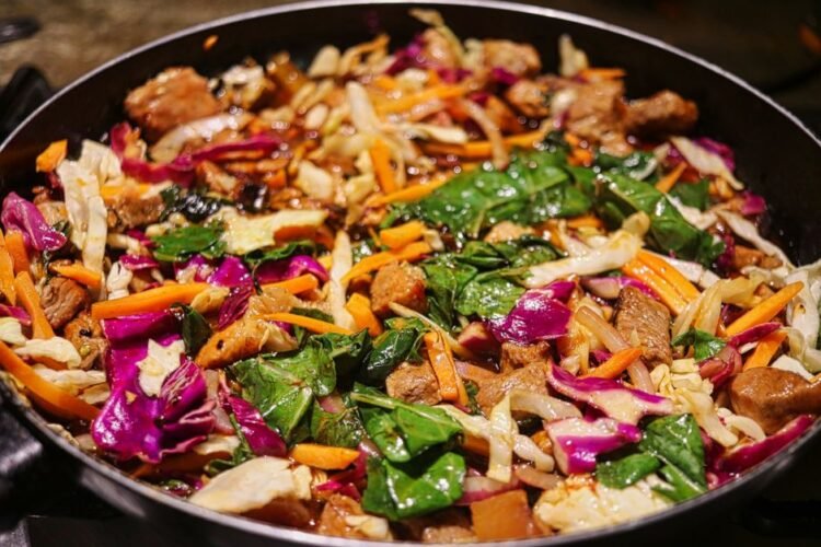 Korean Beef and Rice Cake Stir-Fry