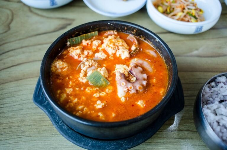 Korean Light Silken Tofu Stew with Clams