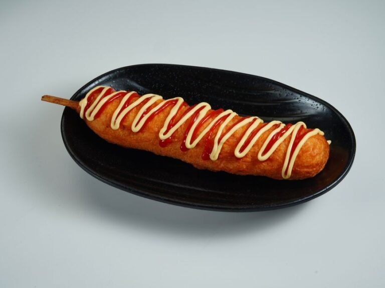 Korean-Style Mozzarella Corn Dog with Crunchy Potato Coating