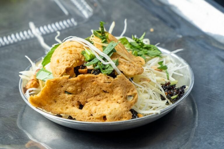Lao Crispy Rice Salad with Fermented Pork