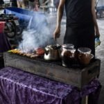 Lao Grilled Sticky Rice Cakes on Skewers