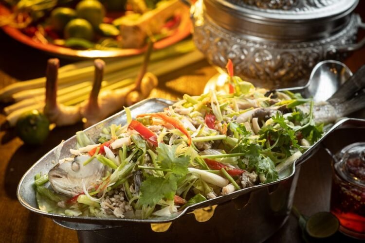 Lao-Style Steamed Fish Parcels with Fresh Herbs
