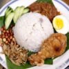 Malaysian Coconut Rice with Sambal and Crispy Anchovies