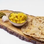Malaysian Flaky Layered Flatbread with Spiced Yellow Lentil Curry