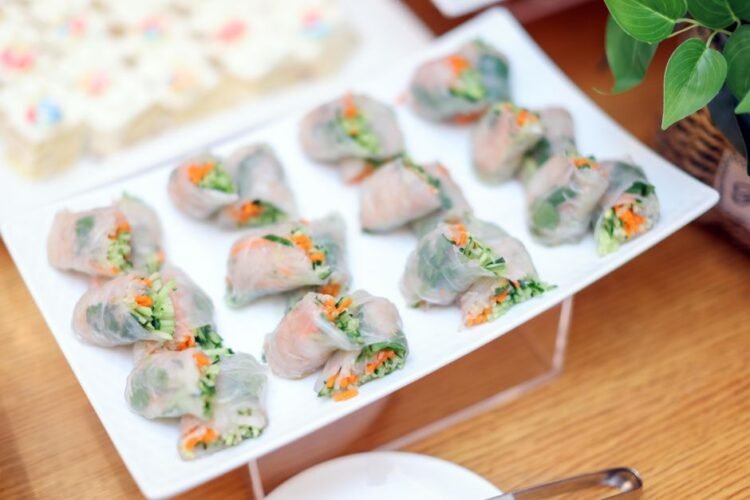 Malaysian Fresh Spring Rolls with Jicama and Peanut Filling