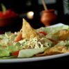 Mexican Cactus Paddles Salad with Tomato, Onion, and Queso Fresco