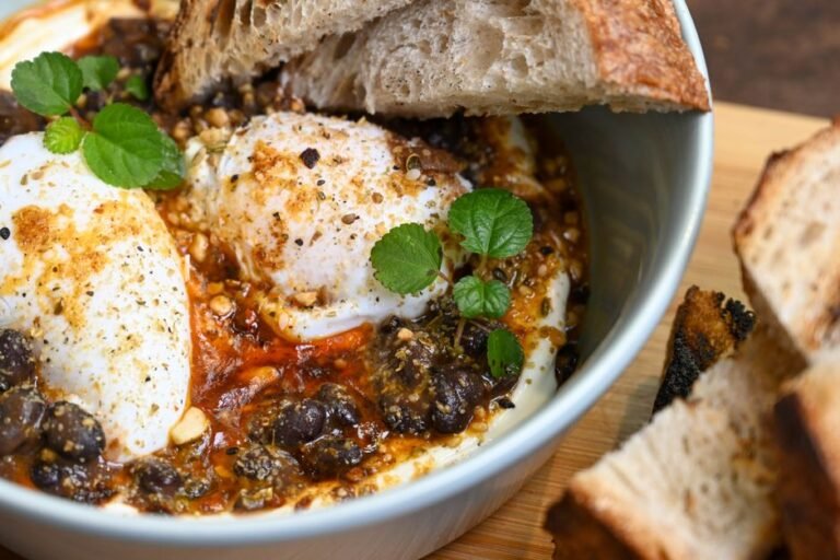 Moroccan Kefta Meatballs in Spiced Tomato Sauce with Eggs