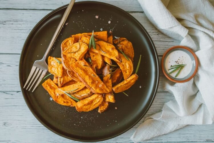Mozambican Roasted Sweet Potato with Garlic and Piri Piri