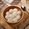 Myanmar Glutinous Rice Balls with Coconut Topping