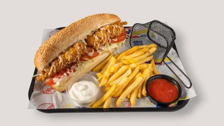 New Orleans Fried Oyster Po Boy Sandwich