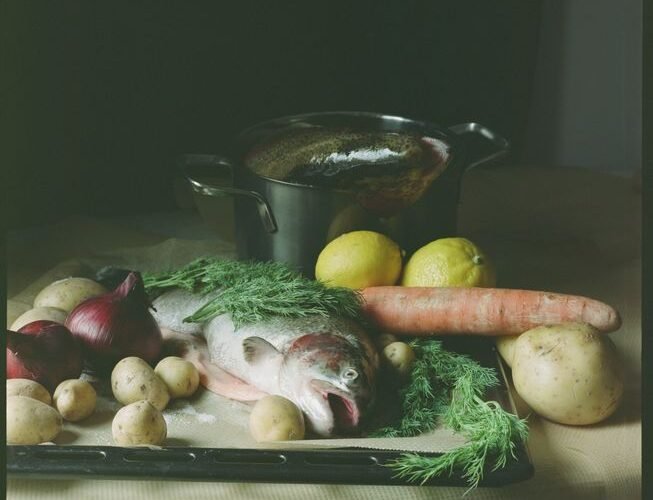 Norwegian Fermented Trout with Flatbread and Sour Cream
