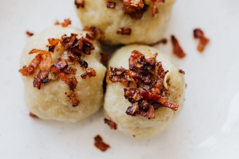Norwegian Potato Dumplings with Salted Pork and Brown Butter