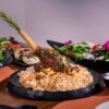 Omani Saffron Lamb Rice with Black Lime and Caramelized Onion Crown