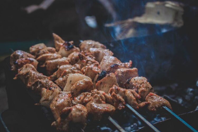 Omani-Style Charcoal-Grilled Lamb Skewers