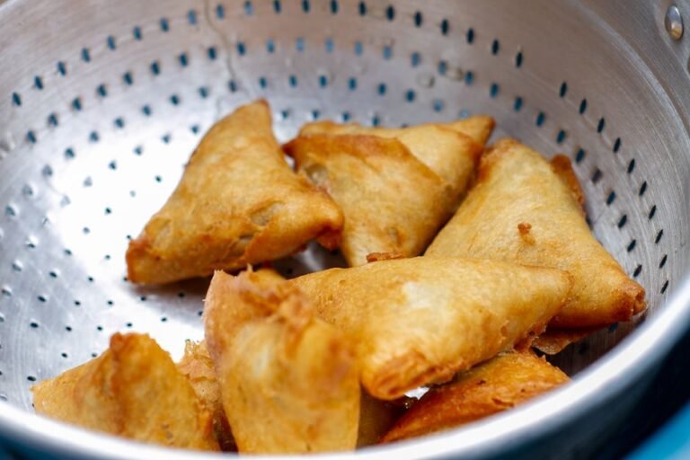 Pakistani Crispy Potato and Pea Samosas