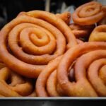 Pakistani Crispy Saffron Sugar Spirals