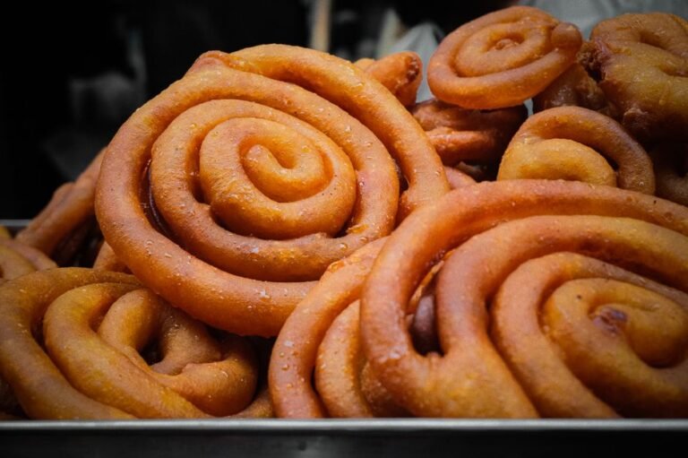 Pakistani Crispy Saffron Sugar Spirals