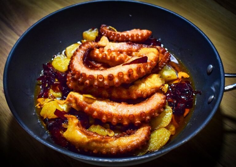 Panamanian Garlic Octopus with Paprika and White Wine