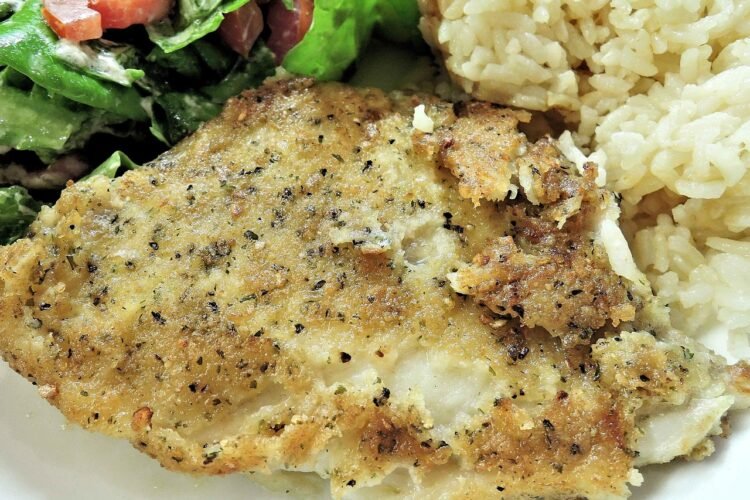 Panamanian-Style Baked Corvina with Bell Pepper and Tomato Sauce