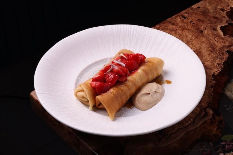 Pandan Crepe Rolls with Coconut Palm Sugar Filling