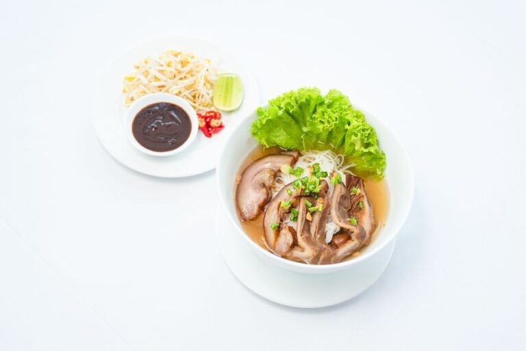 Phnom Penh-Style Rice Noodle Soup with Pork and Shrimp