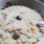 Polish Sour Rye Soup with Sausage and Egg