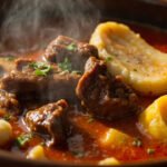 Puerto Rican Beef Stew with Plantains and Yuca
